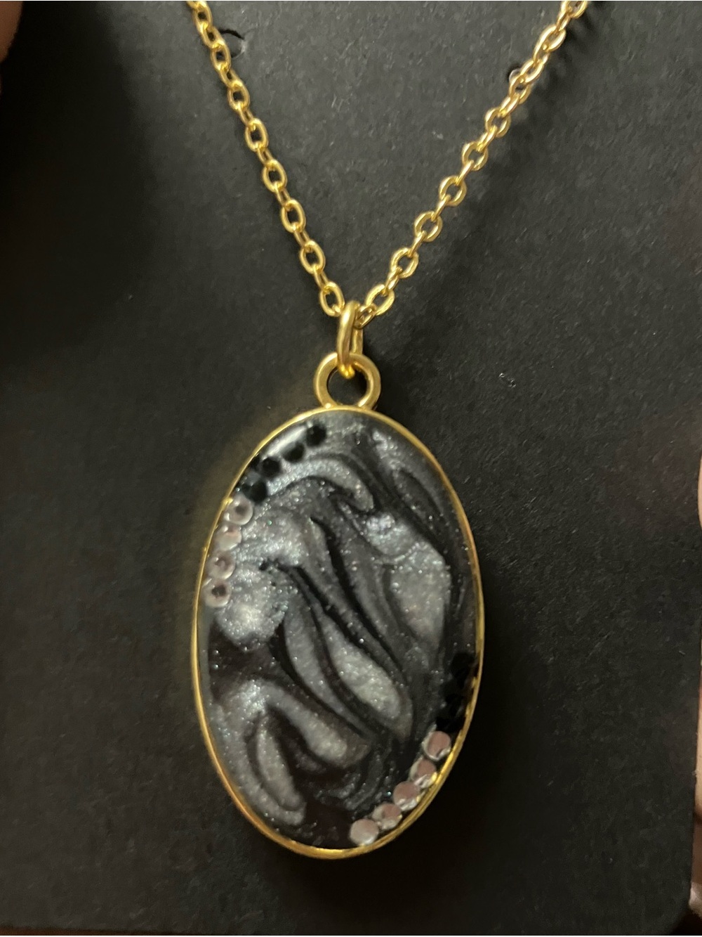Handcrafted smoke stone pendant